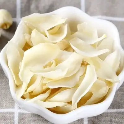 Dried lotus root chips in Gout Tea Herbal Tea with poria cocos and antioxidant benefits