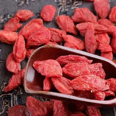 Dried red goji berries in Sleep Tea Health-Enhancing Herbal Tea for better sleep quality