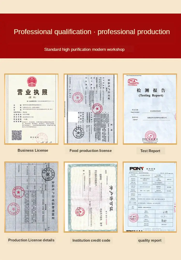 Certificates and licenses for Liver Tea Health-Enhancing Herbal Tea herbal tea health products