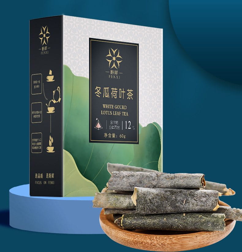 Box of white gourd lotus leaf herbal tea for slimming and health-enhancing benefits