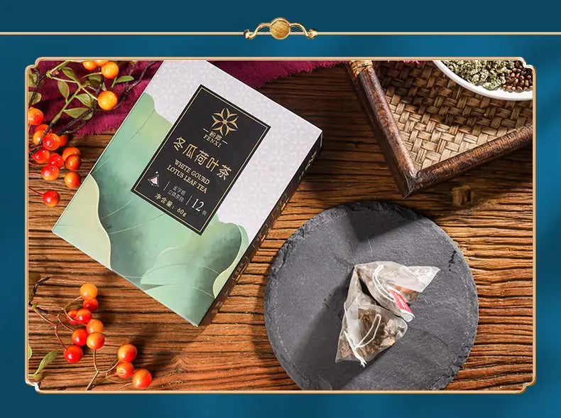 Box of white gourd lotus leaf slimming tea, a health-enhancing herbal tea for wellness