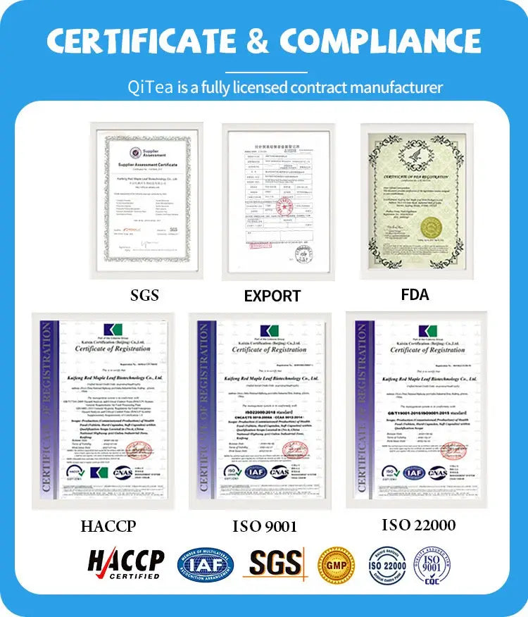 Certificates of compliance for Traditional Herbal Medicine and Modern Nutrition from health consultants