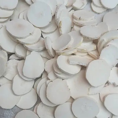 Dried white yam slices for kidney health and renal protection in herbal tea formula