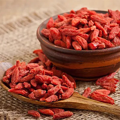 Dried red goji berries for kidney health and renal protection in herbal detox tea