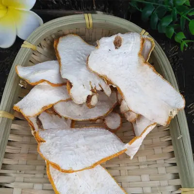 Dried citrus slices in Stomach Tea Herbal Tea for healthy digestion and golden hour wellness