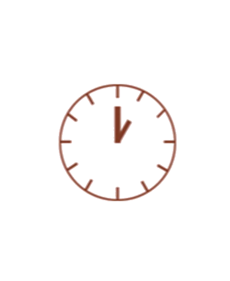 Clock face showing twelve o’clock in Lung Tea herbal tea with siraitia grosvenorii for cough relief