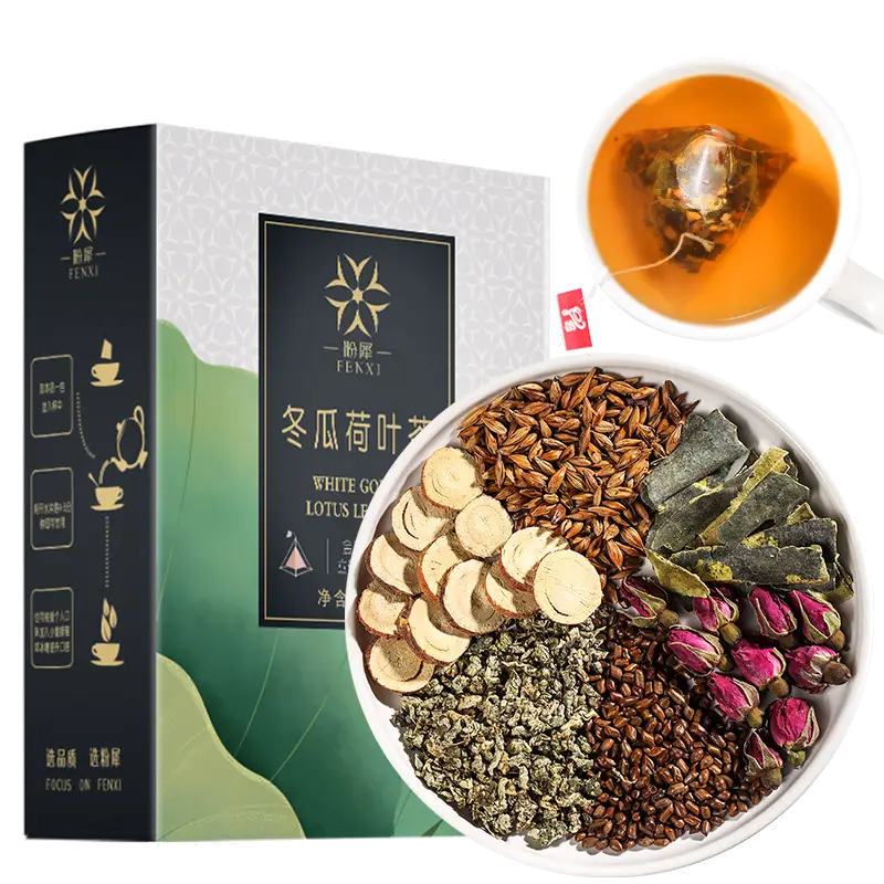 White gourd lotus leaf tea set promoting intestinal motility for slimming and health