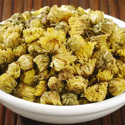 Dried chrysanthemum flowers for liver detox herbal tea with cassia seeds to reduce abdominal fat