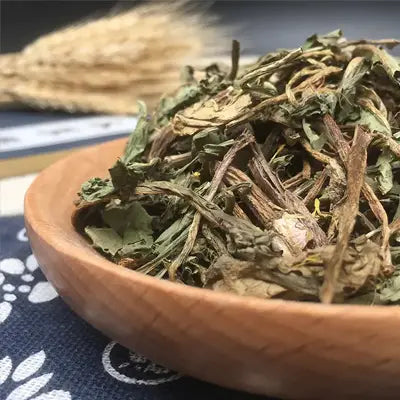 Dried herbal tea blend with tangerine peel supporting detoxification processes in herb tea for detox