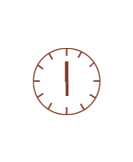 Clock face showing twelve o’clock in Lung Tea herbal tea with siraitia grosvenorii for cough relief